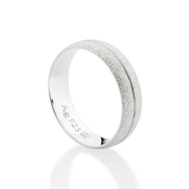 Imagem de Aliança diamantada Compromisso 5mm Rommanel prata 925 810217, 14