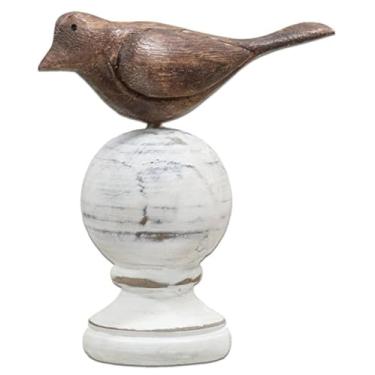 Imagem de CWI Gifts 5 x 12,7 cm Madeira esculpida Pássaro Finial Tampo de Mesa Multi