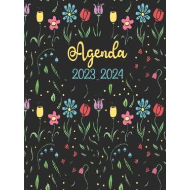 Imagem de Agenda Semainier 2023-2024: Agenda Semainier 24 Mois 2023-2024, Planificateur hebdomadaire grand format A4, 2 Pages Par Semaine, Jolie Couverture.