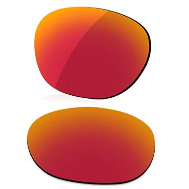 Imagem de LenzReborn Lente polarizada de substituição para óculos de sol RayBan Wayfarer RB2140 54 mm - vermelho fogo - polarizado espelhado