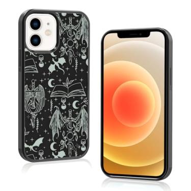 Imagem de Aesthetic Bookish Fantasy Capa de telefone fina compatível com iPhone 12/12 Pro 6,1 polegadas, proteção TPU à prova de choque vintage Dragon Wyverns amantes de livros Sage Swords capa de telefone para
