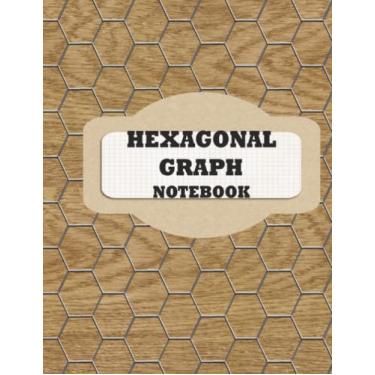 Imagem de hexagonal graph notebook: Horizontal Aligned Hex Grid Pattern for Drawing Organic Organic Constructions or Map Tiles Maker 120 Pages Paperback/hexagonal graph notebook