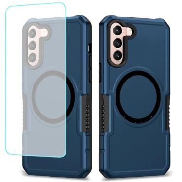 Imagem de Wanyuexes Capa para Galaxy S22 Plus, capa para Samsung S22+ 5G SM-S906U com protetor de tela de vidro temperado, compatível com MagSafe, capa de telefone resistente à prova de choque para Samsung