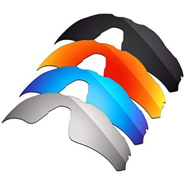 Imagem de Firtox 4 peças de lentes polarizadas de substituição compatíveis com óculos de sol Oakley Radar EV Path OO9208 - Pacote combo