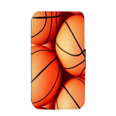 Imagem de Rikki Knight Capa carteira flip design basquete com aba magnética para Samsung Galaxy S3