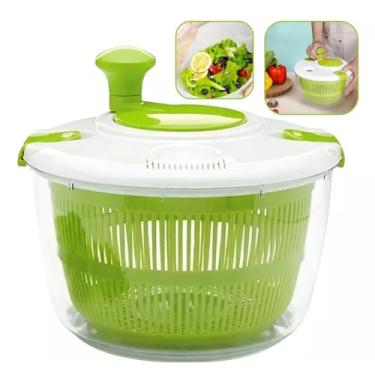 Imagem de Seca Salada Centrifuga Manual Secador Com Cesto Folha Fresca