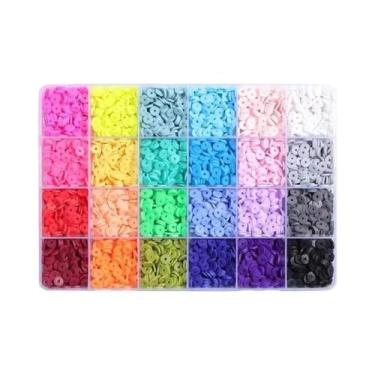 Imagem de Kit de 14.400 Contas de Argila de Polímero para Bijuterias DIY, Conjun