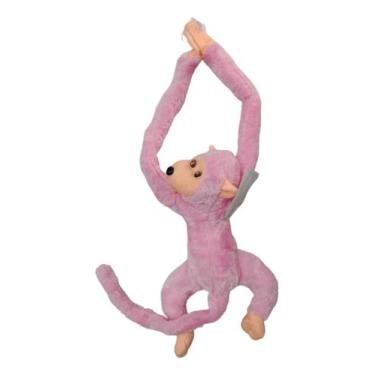 Imagem de Brinquedo  Pelucia Macaquinho De Pendurar Com Luz E Som - SEM, Rosa