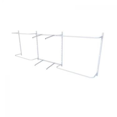 Imagem de Arara de roupas para loja quarto closet 14 peças regulável 300x100 cm 