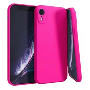 Imagem de Capa Capinha Silicone Aveludada Compatível Com iPhone XR Premium (ROSA CHICLETE)