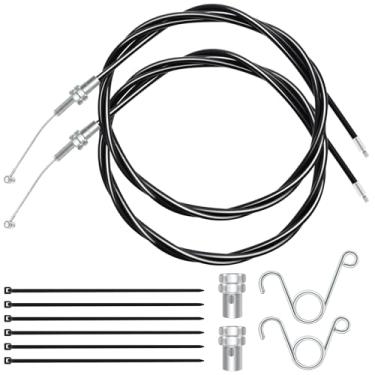 Imagem de Solaradgy 2 conjuntos de cabo de acelerador Go Kart de 190.5 cm para 150 cc, 125 cc, 110 cc, 90 cc Go Kart Mini bicicleta, scooter, cortador de grama, cabo de acelerador universal resistente com pedal