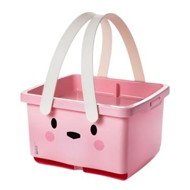 Imagem de Caixa Organizadora Porta Fraldas Ludico Decorada Com Alça Enxoval Infantil (Rosa)