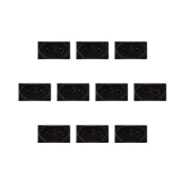 Imagem de Kit 10 Modulos Tomada 10A Preto Liz Tramontina 57215/030