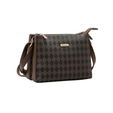 Imagem de Chenson, Bolsa Feminina Transversal de Lado Quadrada Chenson Original Cor:Café