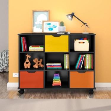 Imagem de Nicho Organizador 3 Gavetas Qmovi Preto/Colorido