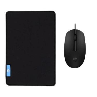 Imagem de Kit Mouse Pad Speed Gamer + Mouse Óptico com Fio - HP