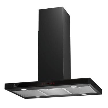 Imagem de Coifa De Ilha Fischer Platinium Ebony 90 Cm Preto 127V