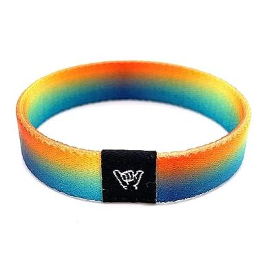 Imagem de Hang Loose Bands - Pulseira de praia de surfista costeiro para homens, mulheres e adolescentes - Verão confortável - Pulseira reversível Boho - Pulseiras de amizade, Small: 6.5" (most common fitting