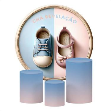 Imagem de Kit 4 Capas Decorativas Para Chá Revelação Sublimado Várias Estampas  