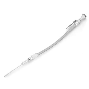 Imagem de Dyno Racing Vareta de óleo de motor flexível de aço inoxidável compatível com Chevy 1965-1991 396 427 454 502 2000