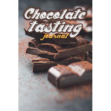 Imagem de Chocolate Tasting Journal: Godiva chocolate theme journal kit gift box, Romantic journal page, Dark red, Chocolate almond milk for Cocoa bombs and ... valentine’s day wine Notebook & Journal.