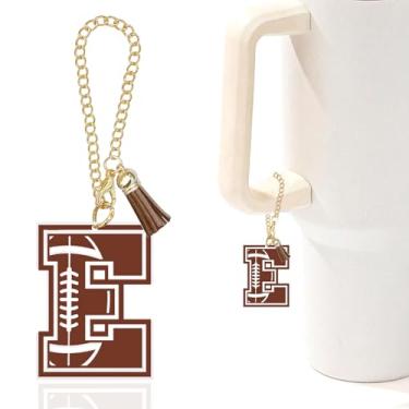 Imagem de Berloques com letra A-Z para garrafa de água Stanley Copo de 1,134 g, acessórios personalizados para copos Stanley, Football, Acrílico