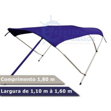Imagem de Capota Toldo Nautico 3 Arcos para Lanchas, Barcos de Aluminio e Botes 