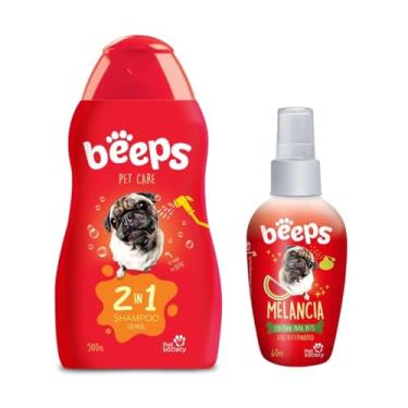 Imagem de Beeps Kit para Pets, Shampoo 2 em 1 Aveia 500ml e Colônia Melancia 60ml