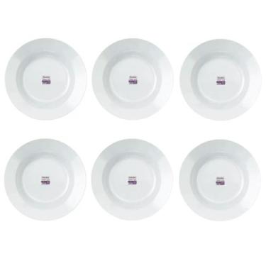 Imagem de Kit Jogo 6 Pratos Fundo Opaline Menu Redondo Duralex Vidro Temperado B