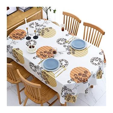 Imagem de Toalha de mesa impermeável para festa de aniversário de casamento, toalha de mesa retangular, mesa de jantar em casa, decoração de mesa de centro (cor: 17 especificações: 120 x 180 cm)