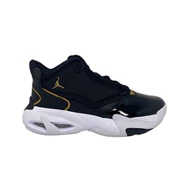Imagem de Jordan Max Aura 4 para homem, Preto/Metálico dourado e branco, 9.5