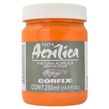 Imagem de Tinta Acrílica Pintura Tela Laranja 055 250ml Corfix, 055 - LARANJA