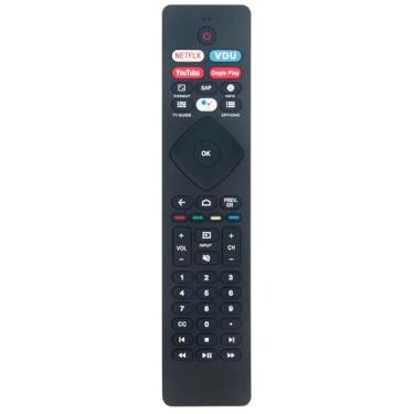 Imagem de Controle remoto de TV de substituição de voz compatível com Philips Smart TV 50PFL5766 65PFL5704/F7 65PFL5504 55PFL5604 43PFL5704 50PFL5766/F7 50PFL5704/F7 65PFL5604 55PFL577704 04/F7 50PFL5604