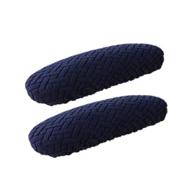 Imagem de Bothyi 1 par de escritórios cadeira de braço Capas de braço de poltrona Tampas de braço para o cotovelo de escritório em casa Concesas de almofada Capas de, Azul Escuro