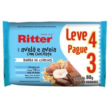 Imagem de BARRA RITTER AVEIA E AVELA L4P3 80G