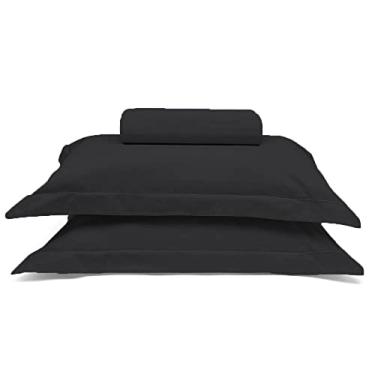 Imagem de Jogo de Cama Buettner Simples Reffinata Color 200 Fios - 100% Algodão - Preto - King