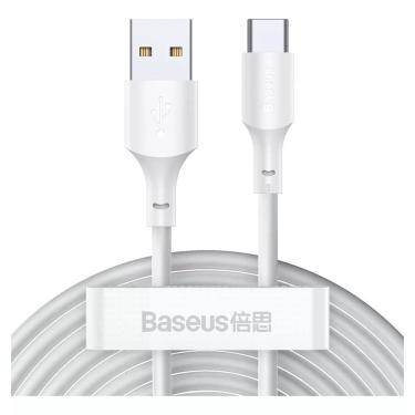 Imagem de Kit C/2 Cabos Reforçados Usb-c Type-c Baseus 1,5m Turbo 5a Original