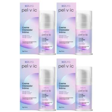 Imagem de 4 Cremes Clareador Íntimo PELVIC Virilha Coxas Axila Hidrata - Kalya