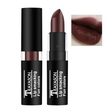 Imagem de AKARY Batom Marsala Brilho labial de longa duração, maquiagem gótica, cosméticos vintage, presente de festa, base profissional para cosplay de Halloween, maquiagem com efeitos especiais