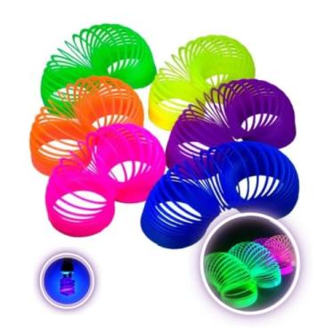 Imagem de Mola Neon Mola Maluca Neon Brilha na Luz Negra 5 Unid