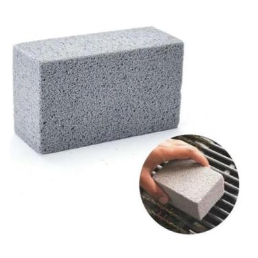 Imagem de LIMPA GRELHA CHAPA ESPATULA TIJOLO ESPONJA REUTILIZAVEL LIMPEZA CHURRASQUEIRA EXAUSTOR PANELAS MULTIUSO PEDRA ESPETO