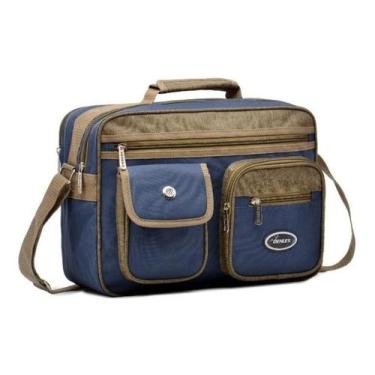 Imagem de Pasta Bolsa Carteiro Transversal Notebook Denlex Azul 8691