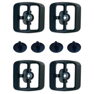 Imagem de Lopau Fivela de substituição para Birkenstock Arizona Essentials sandália deslizante masculina e feminina, Preto, Medium