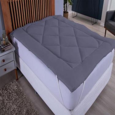 Imagem de Pillow Top Extra Macio Para Colchão Queen 1,58mx1,98mx0,05. COR CINZA 