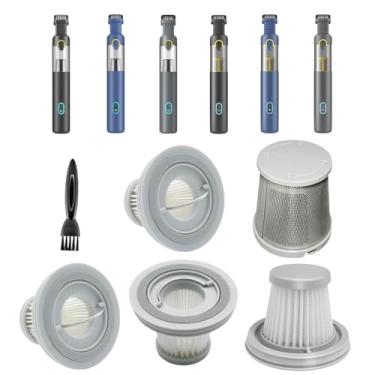 Imagem de Filtros de substituição compatíveis com aspirador de pó de carro Fanttik série V8 (Fanttik V8 Apex & Slim V8 Mate Car Vac), pacote com 4 filtros Hepa laváveis e 1 pacote de pré-filtro de aço