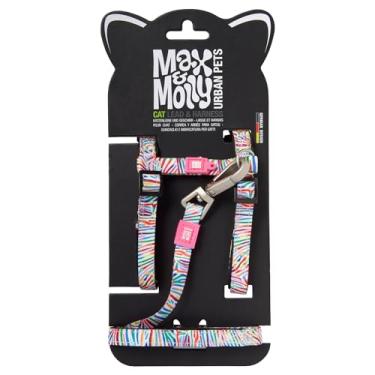 Imagem de Conjunto de arnês e coleira ajustável para gatos Max and Molly – Arnês para gatos à prova de fuga com guia para caminhadas ao ar livre e explorar – (Magic Zebra)