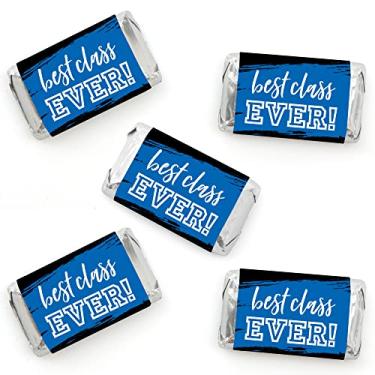 Imagem de Big Dot of Happiness Reunited Blue - Mini Candy Bar Wrapper Stickers - Royal Blue School Class Reunion Party Small Favors - 40 Count