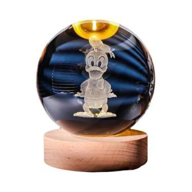 Imagem de Bola de Cristal 3D Infantil com Luz Noturna (6cm) - Pikachu, Doraemon,