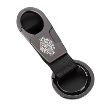 Imagem de Chaveiro Para Harley Davidson Couro E Metal Moto Custom B - Lualki Sto