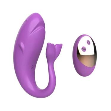 Imagem de Vibrador Ponto G Whale 10 Modos De Vibração Com Controle Discreto Compacto e Recarregável [ROXO]